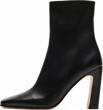 Ankle Boots for Women  Chunky Heel Square Toe Heeled Boots with Zipper Comfort Fall Winter Party Office Date Night Travel Casual Outfit