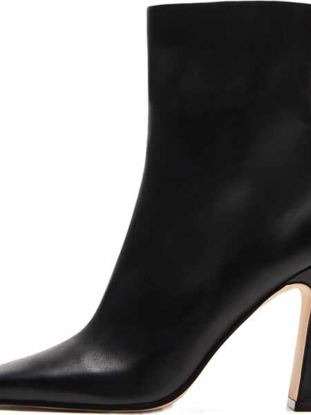 Ankle Boots for Women  Chunky Heel Square Toe Heeled Boots with Zipper Comfort Fall Winter Party Office Date Night Travel Casual Outfit