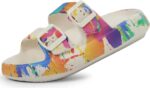 Sandals — Pillow Slides — Double-Buckle Adjustable Slides — EVA Flat Sandals