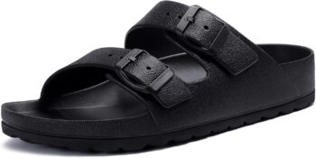 Women's Comfortable EVA Sandals with Medium Arch Support, Adjustable Buckle Summer Beach Slide Sandal