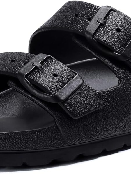 Women's Comfortable EVA Sandals with Medium Arch Support, Adjustable Buckle Summer Beach Slide Sandal