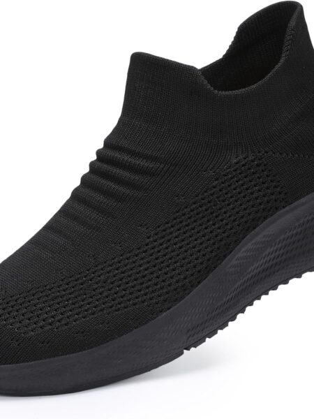 Slip on Walking Shoes Comfort Lightweight Breathable Sock Shoe Non-Slip Mesh Casual Fashion Tennis Running Sneakers