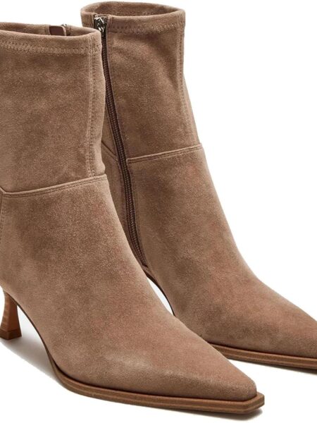 Women's Ankle Boots - Stiletto High Heel, Pointed Toe, Short, Side Zipper, Dress Boots - Elastic, Fashion, Trendy